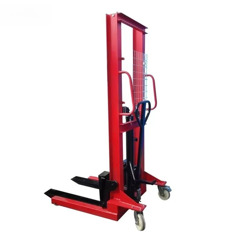Manual Hydraulic Pallet Forklift 1 2 3 Ton Hand Pallet Stacker 1.6m Lift Height Heavy Duty Warehouse Lifting Equipment