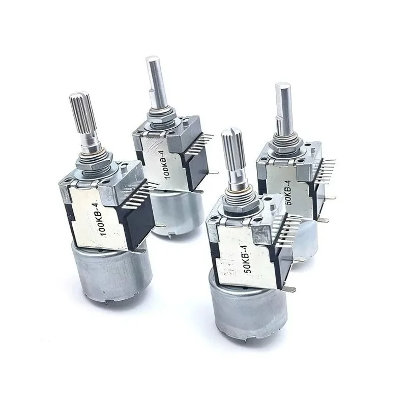 For 8 Pin Dual Gang Motorized Potentiometer 50K 100K 25mm Shaft