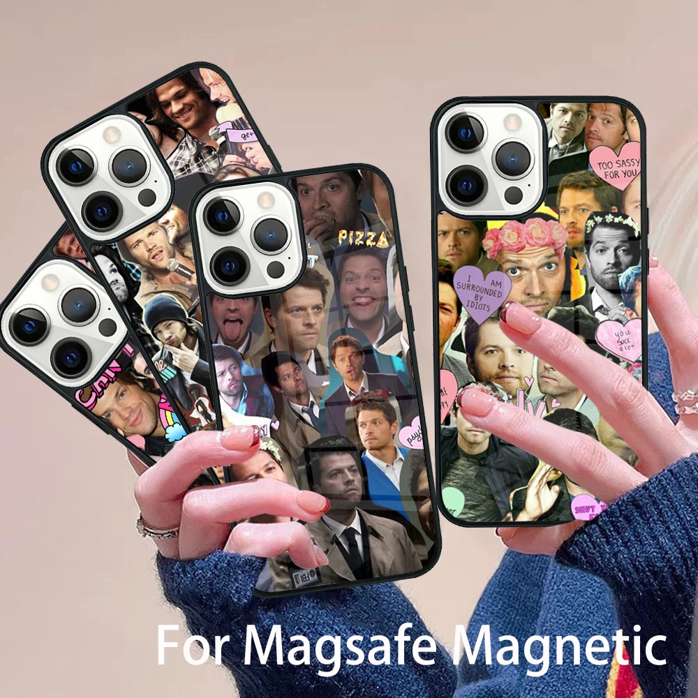

Supernatural Collage Phone Case Magesafe Magnetic Wireless Charge Cover For IPhone 16 11 12 13 14 15 Pro Max Plus Mini
