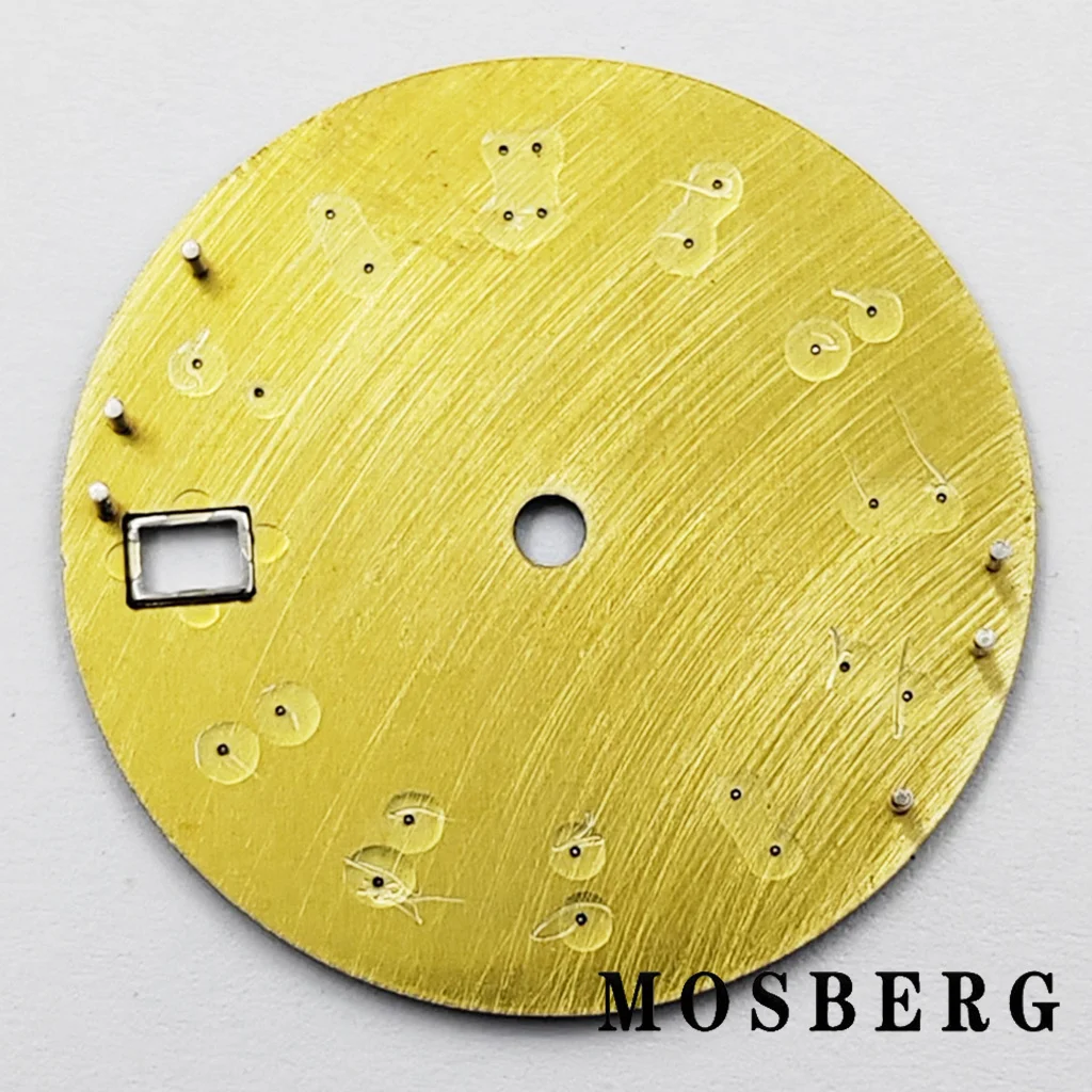 28.5mm بساط ساعة NH35 NH35A ، ساعات مضيئة باللون الأخضر والأبيض/الأزرق ، أجزاء حركة أوتوماتيكية