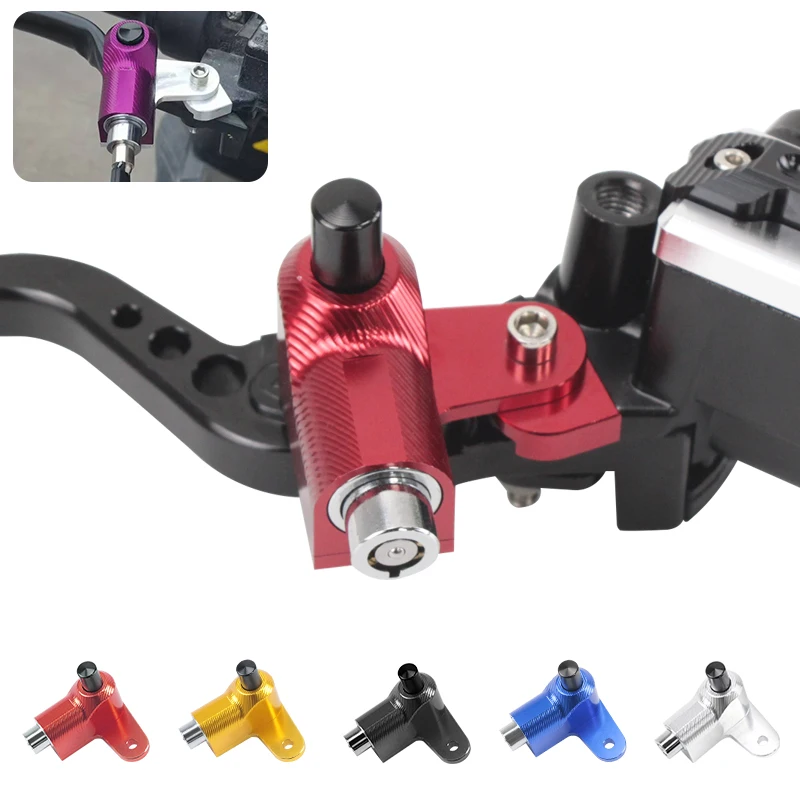 

Motorcycle Handlebar brake Lock Aluminum alloy Handlebar Brake Handle Solid Lock Imitating Steal Lock Street Bikes Anti Theft