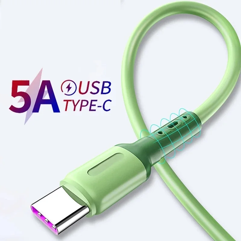 Fast Charging USB C Cable Data USB Cable Liquid Silicone Type C Cable For Samsung S21 S20 Huawei Xiaomi iPad OPPO VIVO