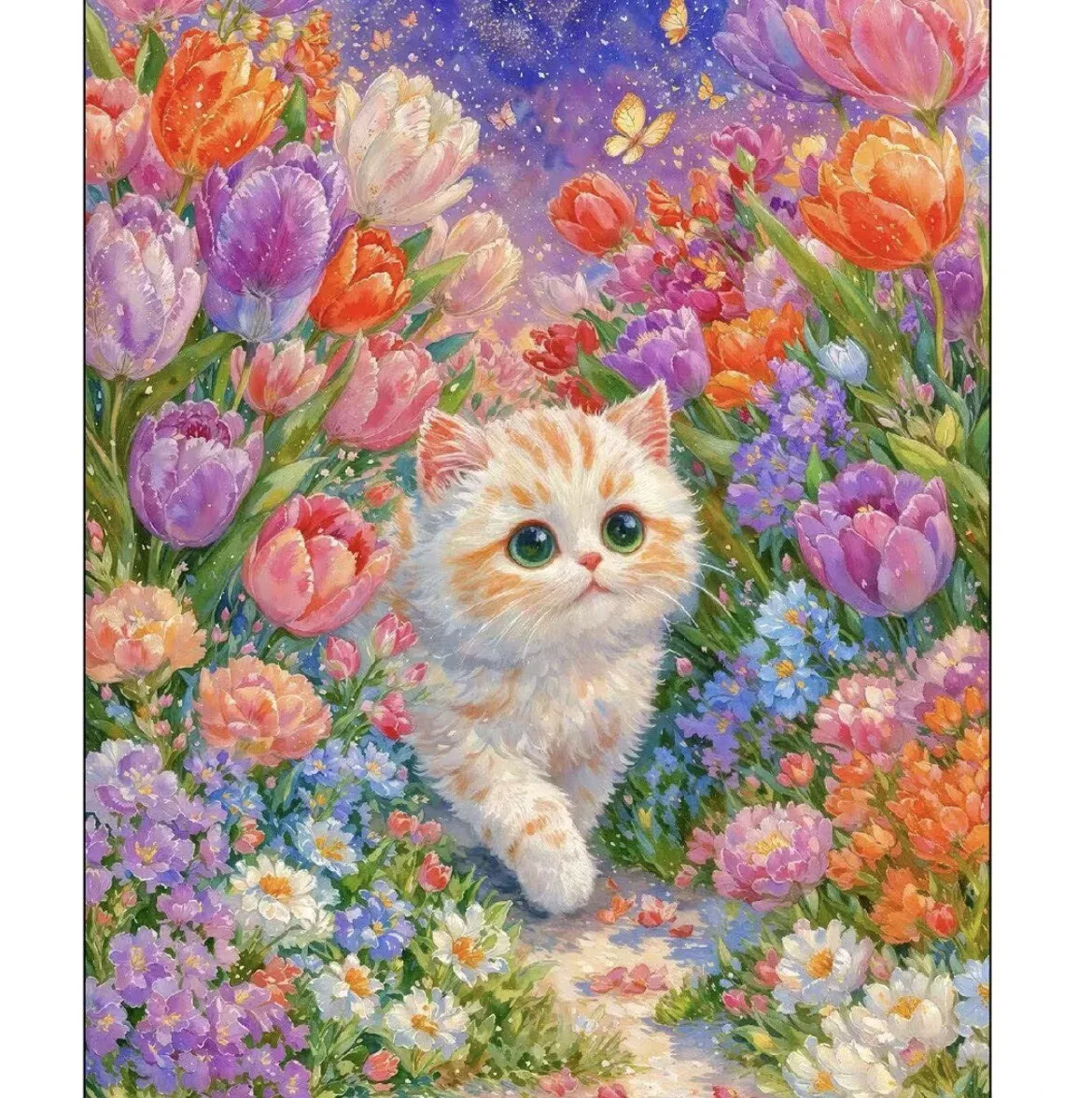 

9ct 75x90cm Cat Flowers Embroidery DIY Chinese Style Printed Kits Cross Stitch Needlework Home Decor Crafts 63 Colors
