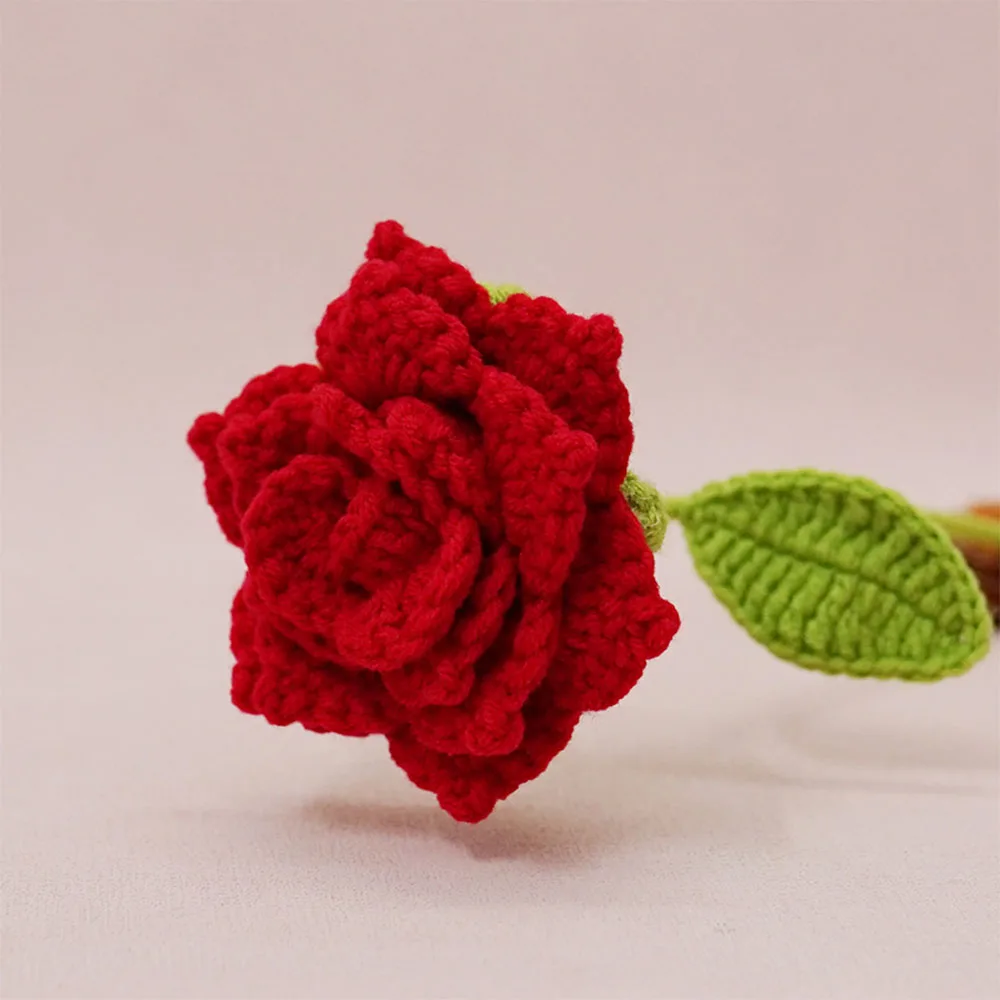 One set simulation rose - home flower arrangement finished finished pointy rose Creative hand-woven simulation flower bouquet ma