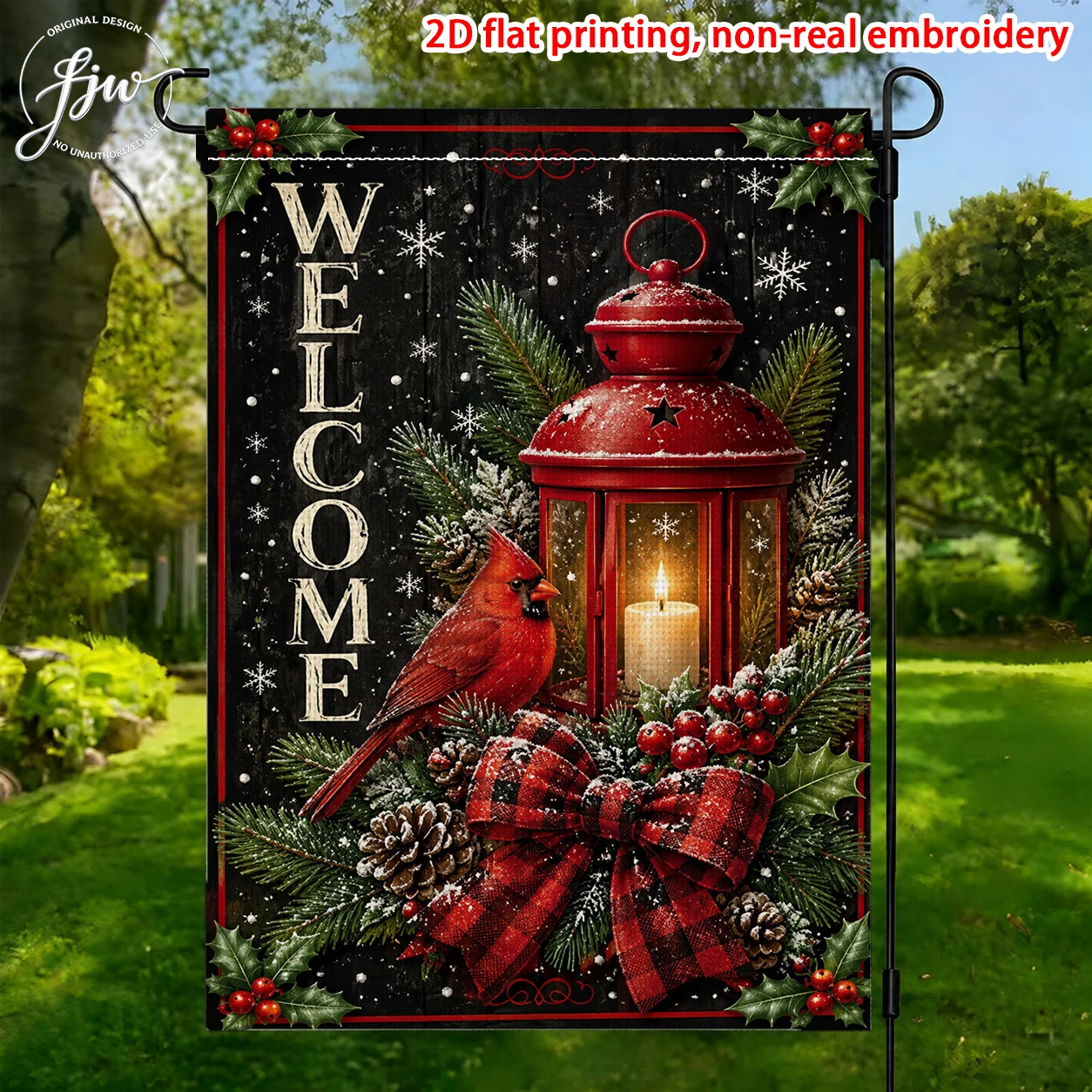 1pc Vintage Nutcracker Christmas Season's Greetings Garden Flag  Holiday Outdoor Yard Decoration