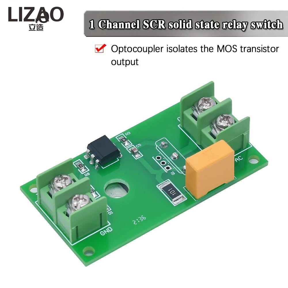 LIZAO 1-CH SCR Thyristor SSR Relay Module Optocoupler Isolation MOSFET Control I/O Board