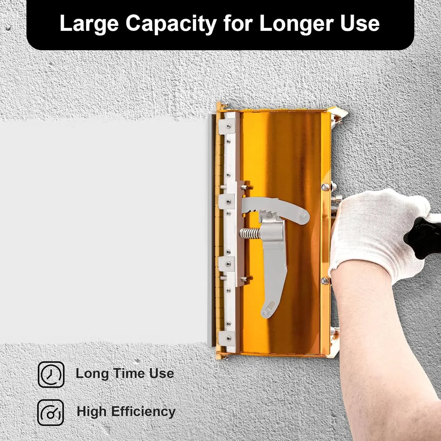 Inch Drywall Flat Finishing Box with 40''-63.8'' Handle - Drywall Mud Putty Flat Finishing Box Drywall Tools Wallboard Finishing