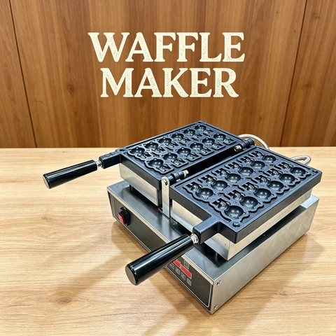 Multifunctional 12‑Cup Bear Shaped Waffle Maker Commercial Electric Non‑Stick Egg Tart Waffle Machine Even Heating Cake Making