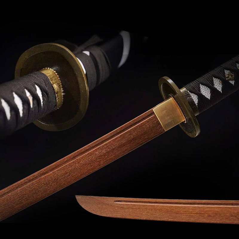 Sword, Real Katana Full Size Shape, Wooden Blade, Training Sword, Iaito Props, Wado Ichimonji Sword, Katana,Can Custom