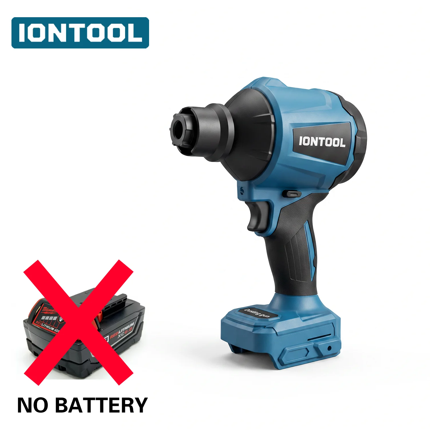 IONTOOL 200m/sec 29.7kPa Brushless Cordless Air Blower Gun with Nozzle for PC Dust Cleaning and Workshop Use Tool Only