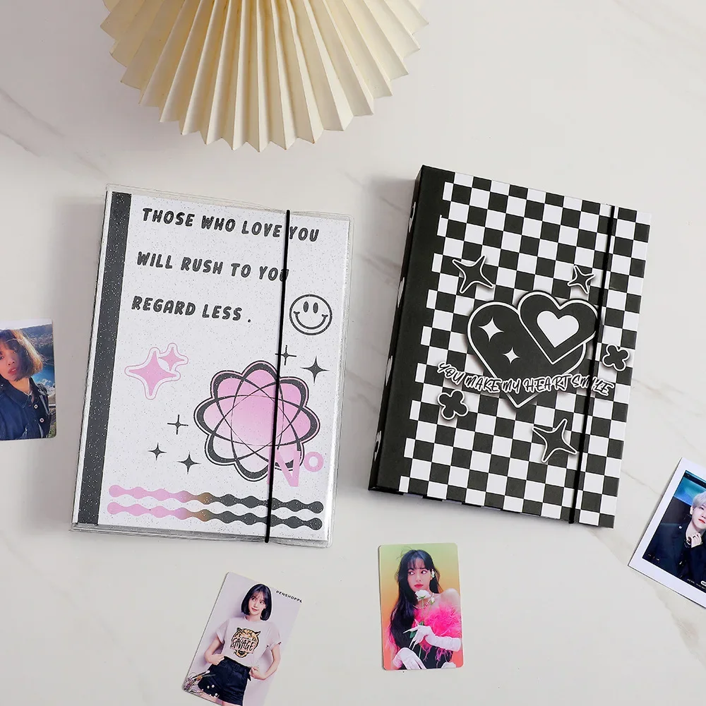 A5 Kpop Photocard Binder Love Heart Photo Cards Collect Book Idol Picture Album Storage Hardcover Notebook Ins Kawaii Stationery