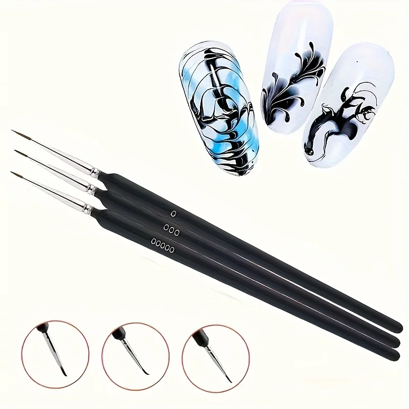 3 Stück Feinspitzpinsel, ultrafeine Nylonpinsel mit feinem Haar, professionelles Kunstzubehör, geeignet für Acrylmalerei – Detail 5