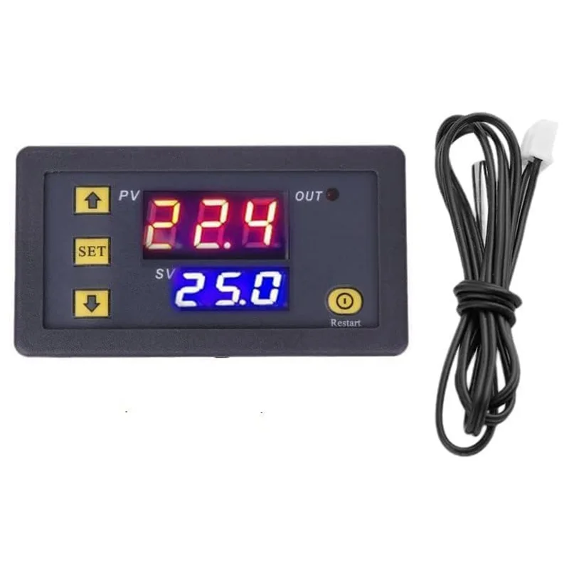 W3230 Mini Digital Temperature Controller 12V 24V 220V Thermostat Regulator Heating Cooling Control Thermoregulator With Sensor