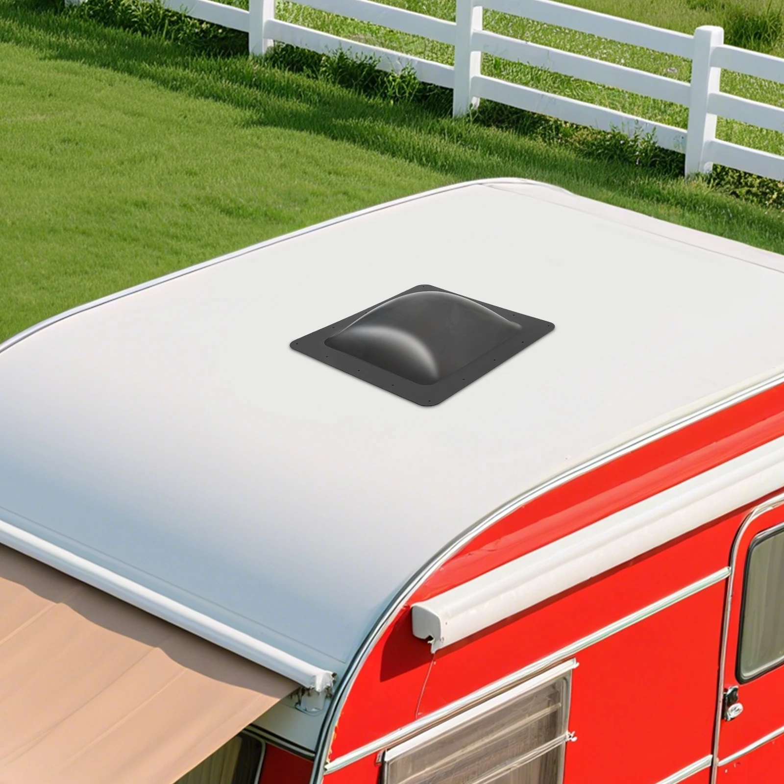 

18x18in RV Skylight Replacement Cover, Polycarbonate UV-Resistant Camper Outer Dome