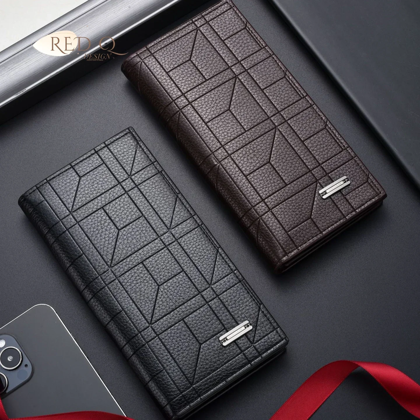 

High Capacity Long Men Wallet Luxury PU Leather Coin Purses Male Clutch Multi-Card ID Credit Bank Card Holder Vertical Wallets
