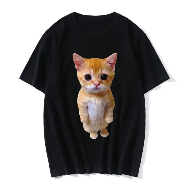 

2024 Fashion New Summer Women's T-Shirt Casual Cotton Pure T-Shirt For Women Clothing New Hot Selling Printed Cat Funny 01336