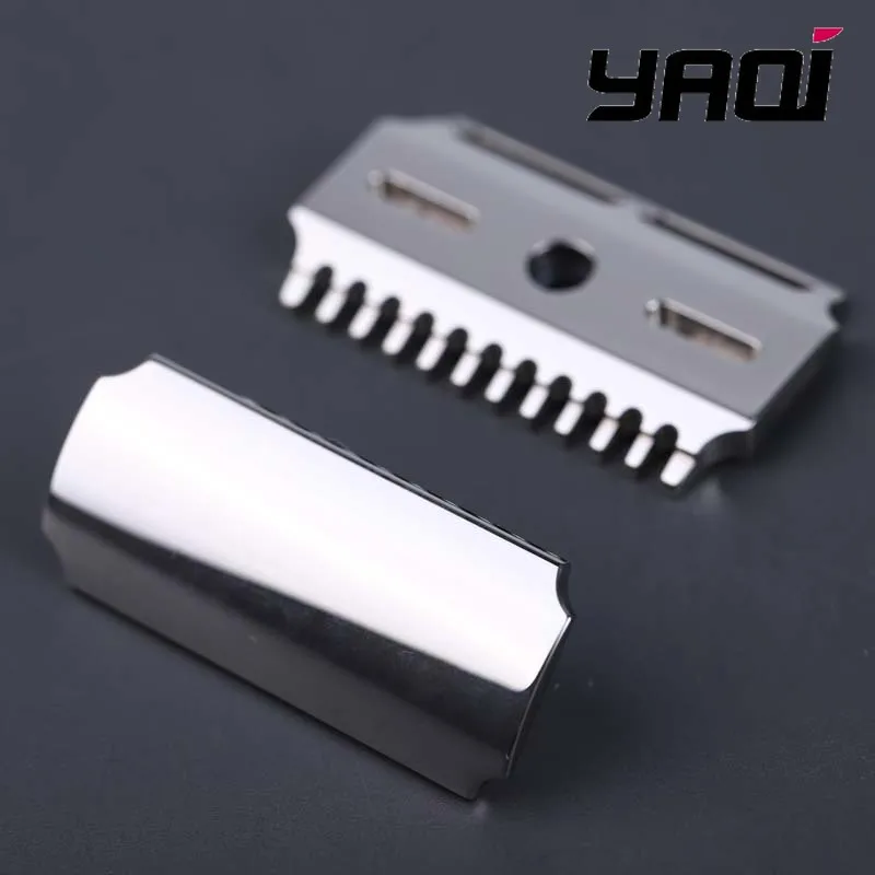 Yaqi Vostok 90DC 316 Полированная безопасная бритвенная головка с двойной расческой из нержавеющей стали и зазором 0,9 мм