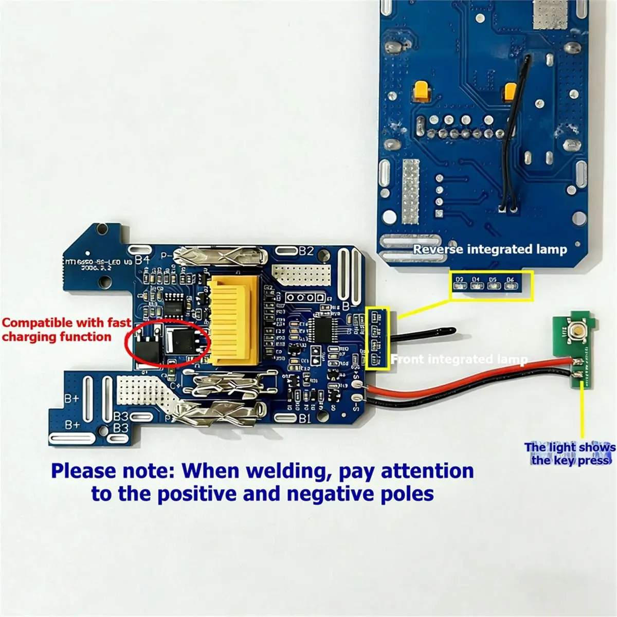 SCLS Battery Protection Board for 18V BL1830 BL1840 BL1850 Packs with LED Charge Level Indicator 9A Fast Charging