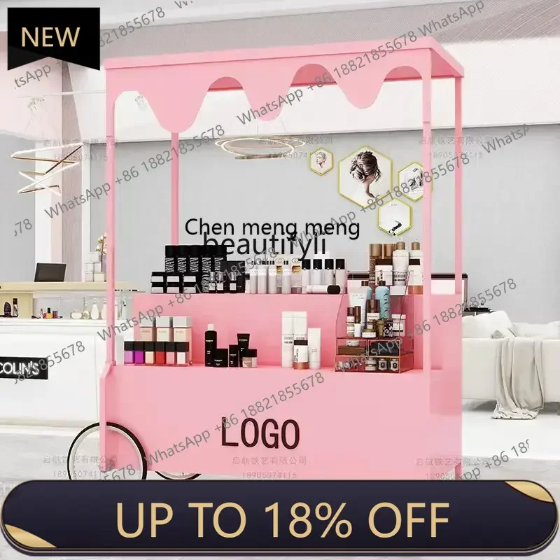 

Z189 Wrought iron float product display stand, shopping mall outside the store, display stand activity promotion trolley