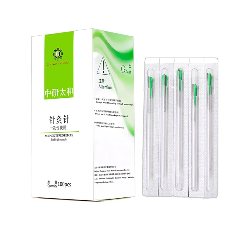 200pcs 2boxes Sterile Acupuncture Needles with Individual Tube Disposable Acupuncture Needle Bigger Size 0.30 and 0.35 and 0.40