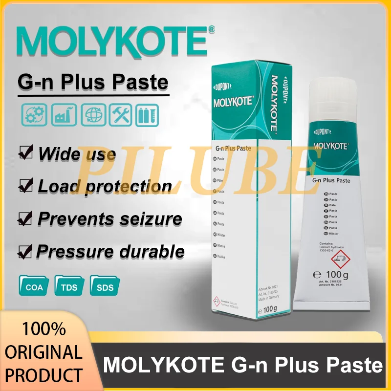 MOLYKOTE G N Plus Paste 50g 100g 1kg Solid Lubricant Assembly Running In Paste for Metal Components Reduces Wear and Friction