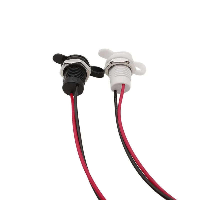 1Pcs USB Type C Female 2 Pin to JST PH 2.0mm 2Pin Plug Wire Cable Connector Type-C Socket Charging Port Nut Panel Mount with Cap