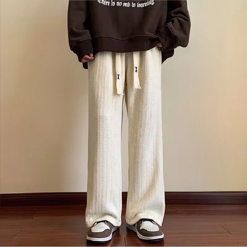 

New Style Straight Leg Joggers Men 2025 Autumn Winter Sweatpants Loose Fit Casual Sport Pants Student Streetwear Man Sweatpants