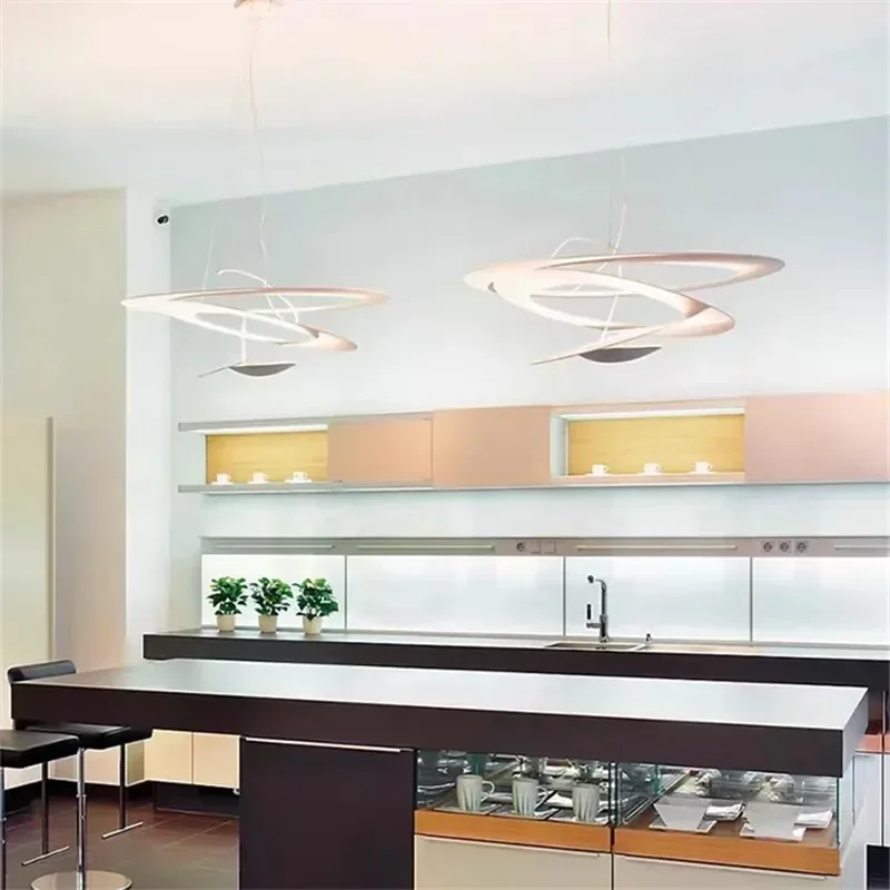 Imagem -05 - Pendant Lamp Ring For Kitchen Island Teto Hanging Light Suspensão Metal Chandelier Itália Design Sala de Estar