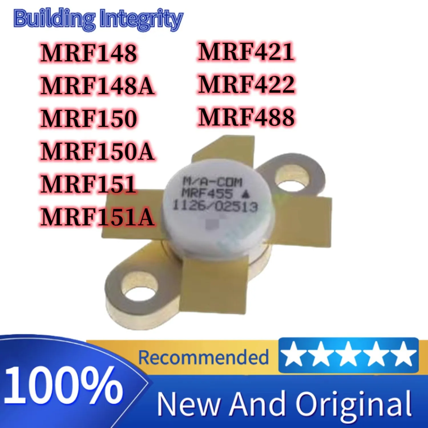 100%New original MRF148 MRF148A MRF150 MRF150A MRF151 MRF151A MRF421 MRF422 MRF488 RF Power FET Transistor