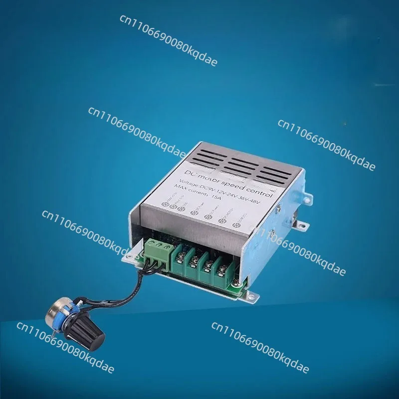 PWM DC Motor Speed Regulation Module, 12V‑24V‑36V‑48V Wide Voltage, 15A 500W High‑Power Motor Drive Control Unit