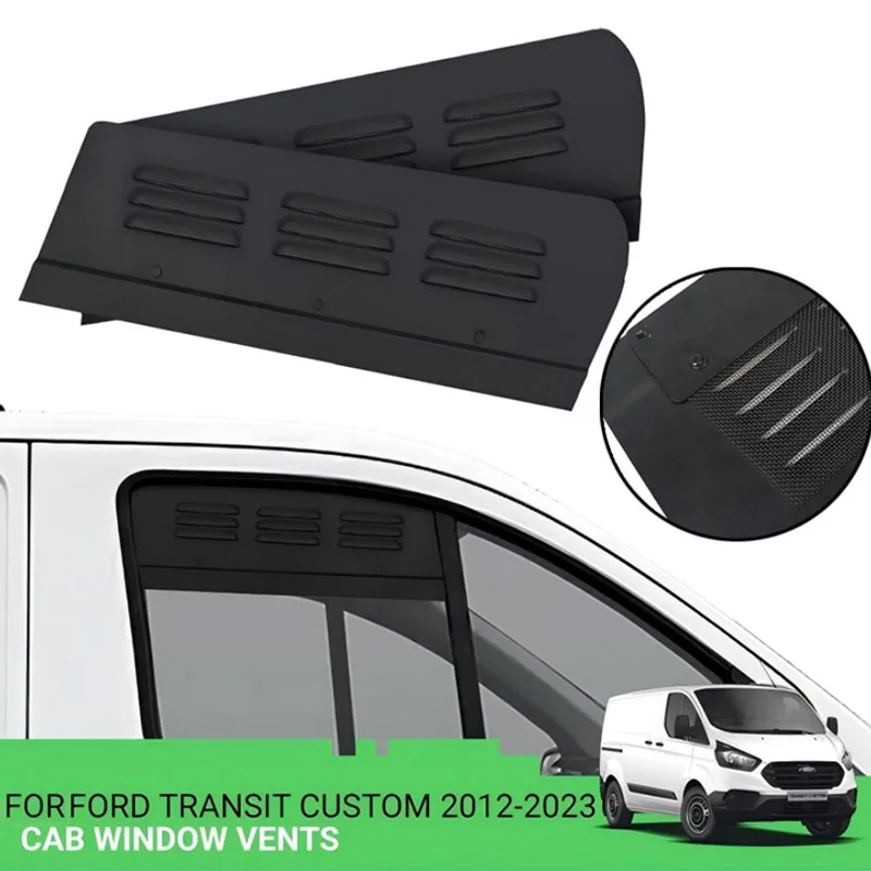 1pc Right/Left RV Front Window Ventilation Mesh Front Cab Window Air Vents Fits Ford Transit Custom 2012-2023 Camper Van Cockpit