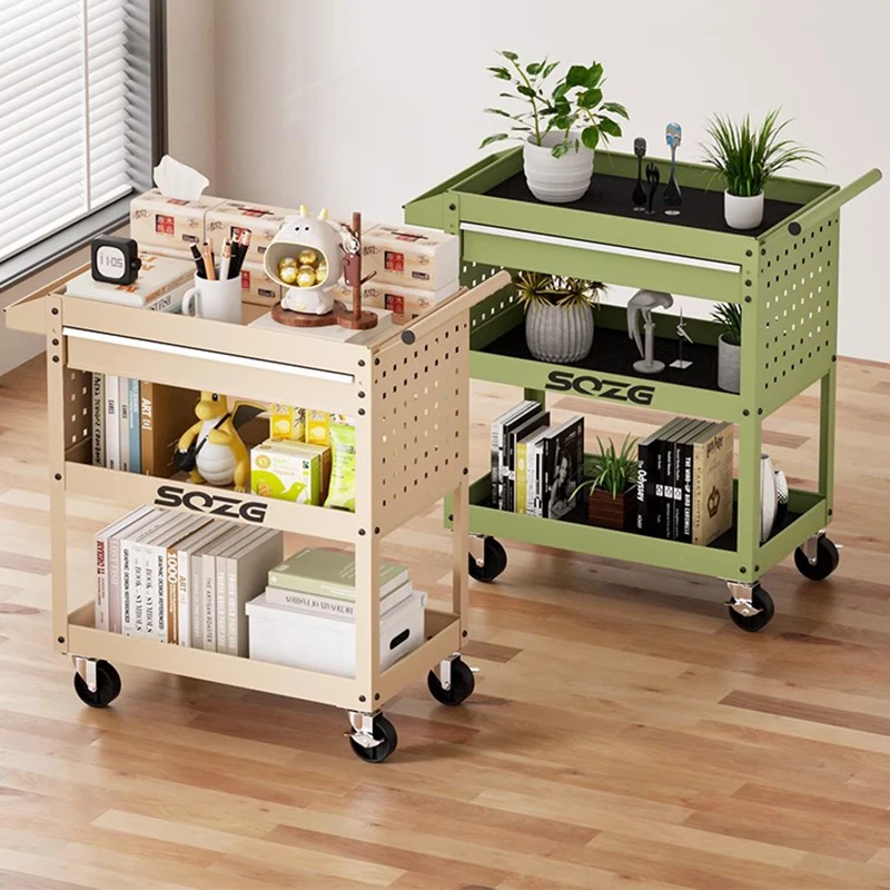 hairdresser trolley Coffee shop books greenery household industrial style movable storage storage tools handcart salon furniture