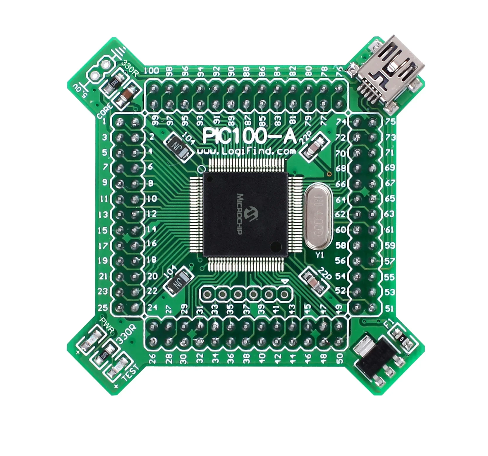 PIC32 Microcontroller Learning and Development Board Core Board PIC100-A with PIC32MX795F512L