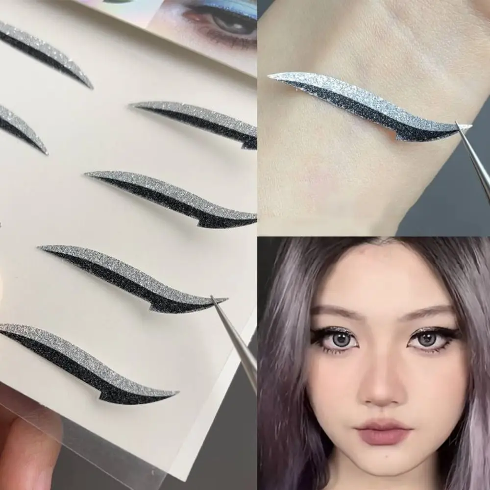 Stripe Eye Shadow Stickers Waterproof Double Eyelid Line Stickers Double Eyelid Decals Eye Makeup Tool Glitter Eyeliner Sticker