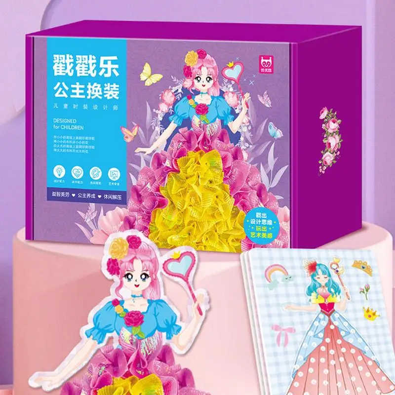Kit de acuarela de bolsillo, pintura para niños, vestido de cien cambios, arte de princesa, Kit de manualidades de papel, juguetes para niños, artes y manualidades para niños