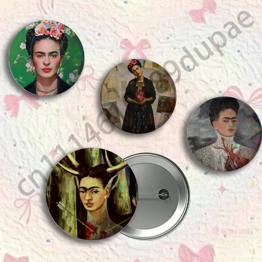 Fashion F-FridaS-S K-Kahlo Button Pin Single Pack Anime Merch for Ita Bags Badge Collectible Buttons