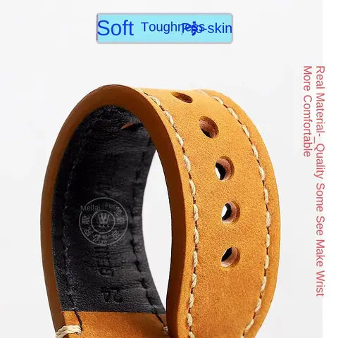 Convex mouth wristband For ORIS diving AQUIS retro Cowhide 733 7730 7740 men's watch strap 24 * 12mm 24 * 11mm belt