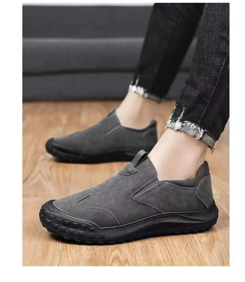 2024 Spring Men's Shoes New Breathable Work Safety Shoes Trendy Versatile Non-slip Sports Comfortable Eva Insoles Rubber Upper