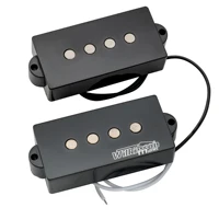 Wilkinson Serie M Juego de pastillas Humbuckers de bajo de precisión tradicional de cerámica Gauss variable para bajo eléctrico estilo PB, negro