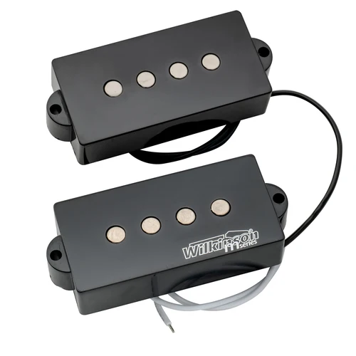 Wilkinson Serie M Juego de pastillas Humbuckers de bajo de precisión tradicional de cerámica Gauss variable para bajo eléctrico estilo PB, negro