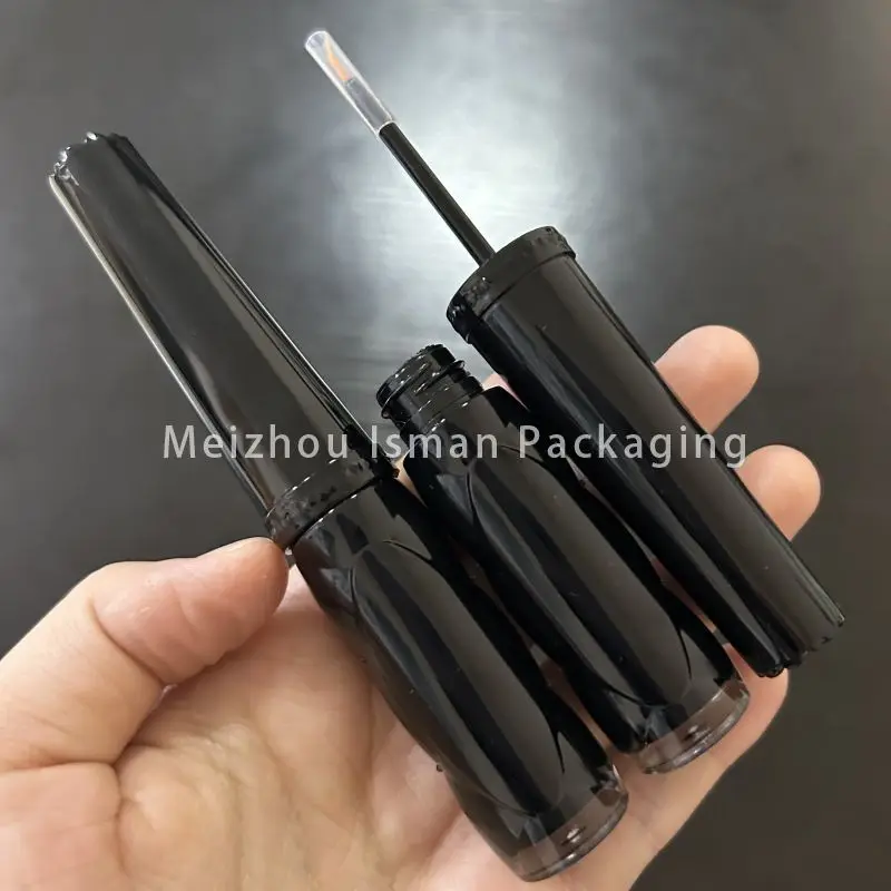 50Pcs 3ml black eyeliner container luxury mascara cosmetic packaging eyelash bottle tube with brush