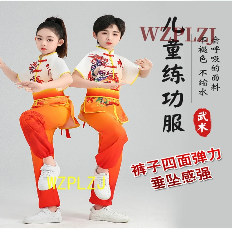 Tradycyjne Chińskie Ubrania Dziecięce Kungfu Wushu Tai Chi Strój Chłopiec Dziewczynka Sztuki Występ Sceniczny Dziewczyna Chłopiec Kostiumy Kung Fu