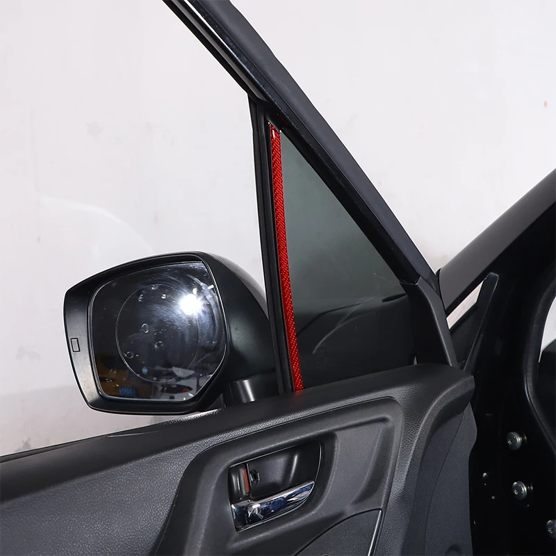 

For Subaru Forester 2013-2018 Soft Carbon Fiber Front Glass Vertical Decorative Strip Car Interior Accessories