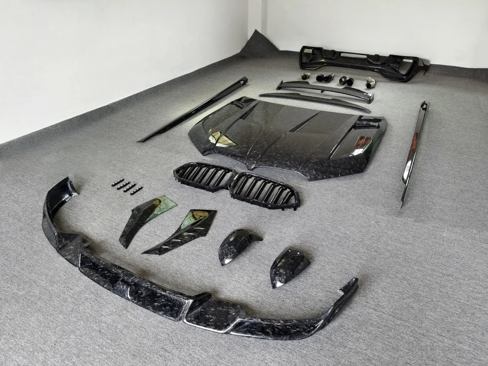 

For X6 G06 LD Style Forged Carbon Fiber Front Lip Side Skirt Rear Diffuser Hood Rearview Mirror Housing Body Kit