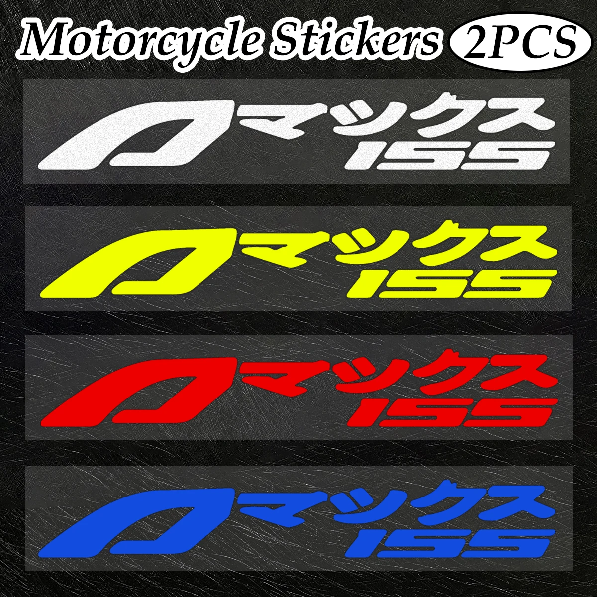 Waterproof Kanji Reflective Stickers Fit Aerox V1 V2 155 Scooter Head Windshield Helmet Body Vinyl Accessories
