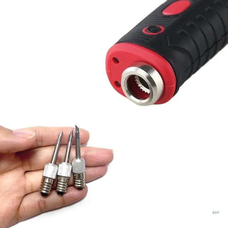 Portable USB Soldering Iron Tips, 3Shapes Steel Tips for Precise Electronic Work Corrosion Proof  & AntiRust Tips