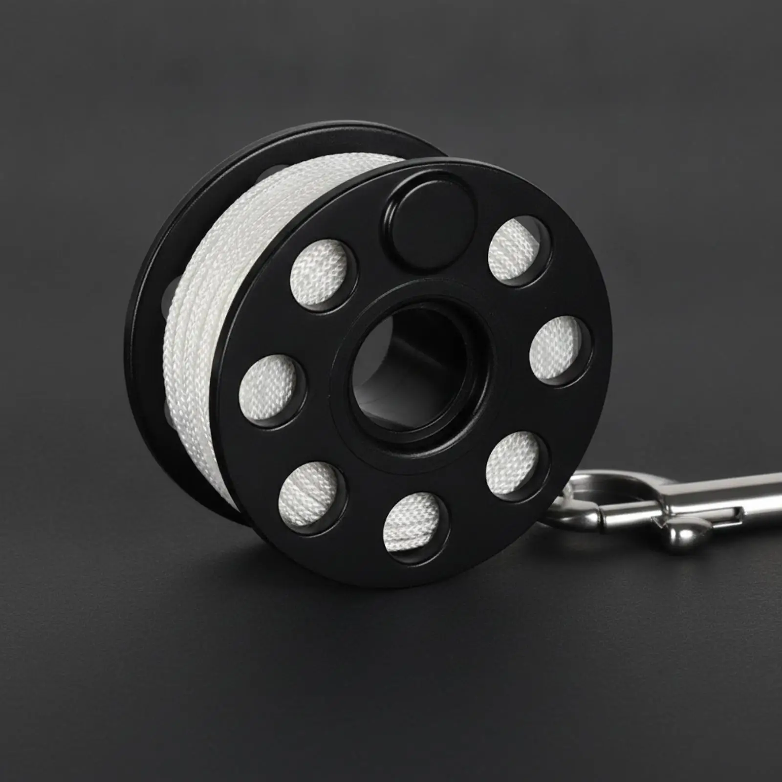 Picture 6: Compact Underwater Diving Spool with Stainless Clip and White Braided Line for Divers