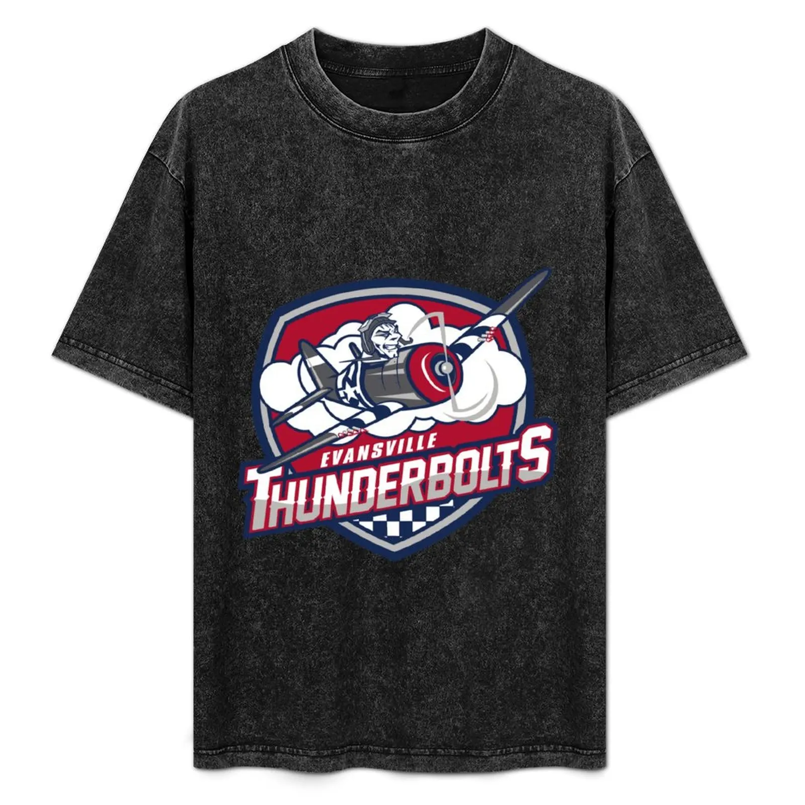 

evansville thunderbolts essential T-Shirt man t shirts graphic black cotton t-shirt plain for man package T-Shirt