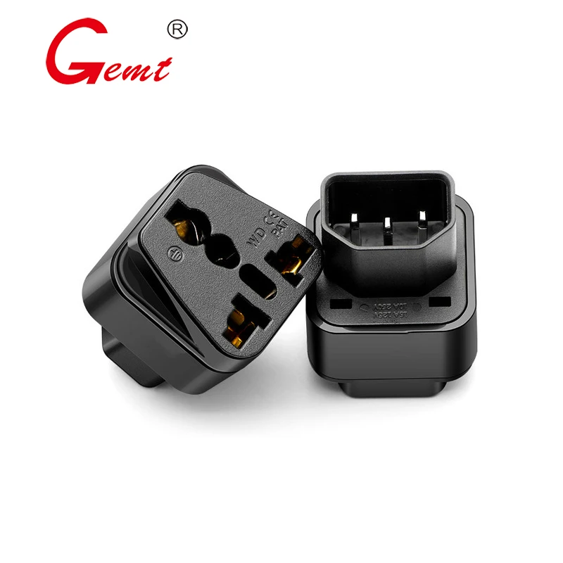 PDU Conversion Plug UPS C14 Turn Socket Server IEC320-C14 Plug Converter UK USA AU Euro EU to IEC 320 Plug Travel Adapter