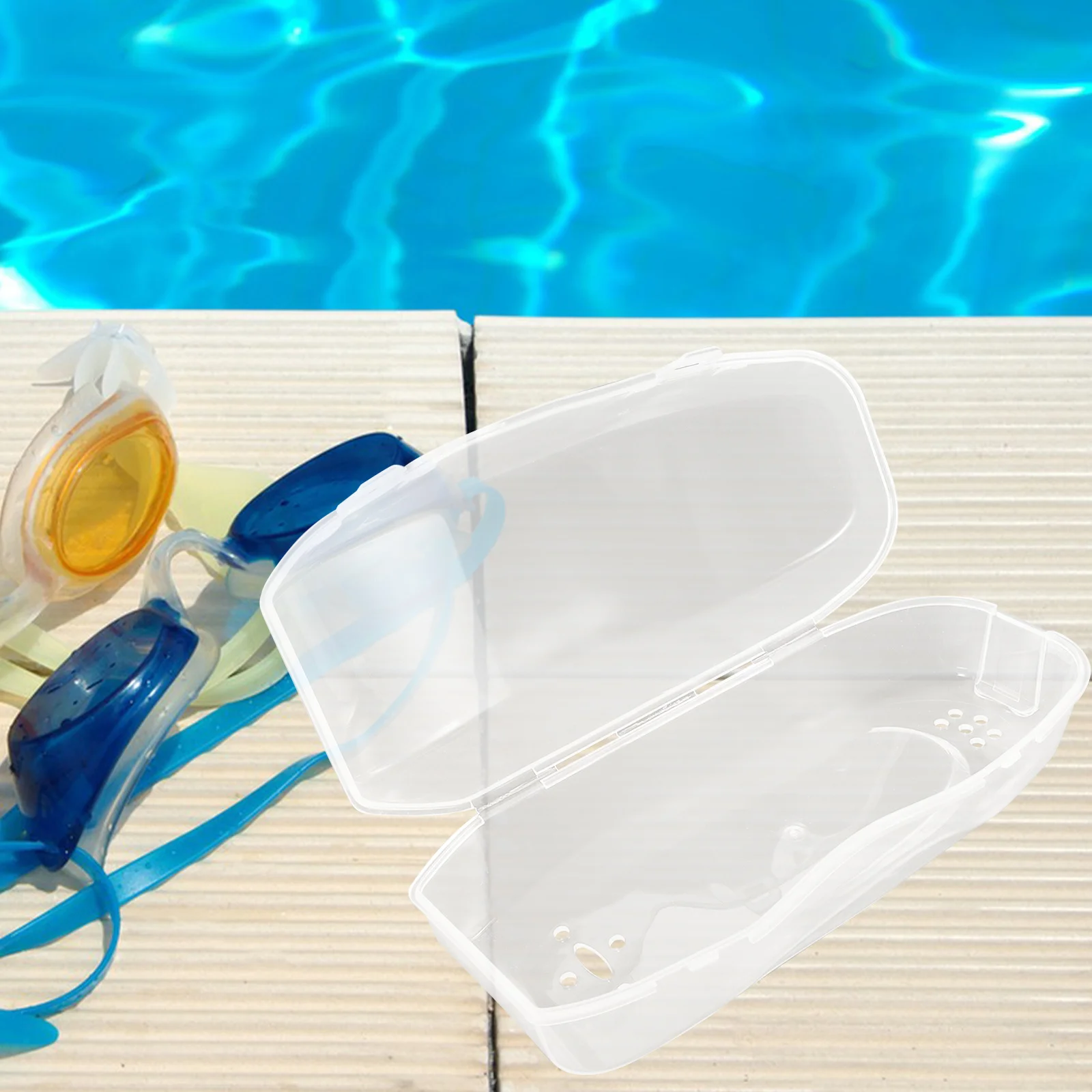 Étui de protection pour lunettes de natation, 3 pièces, Compact, résistant aux chocs, Design de voyage, grands et petits cadres adaptés